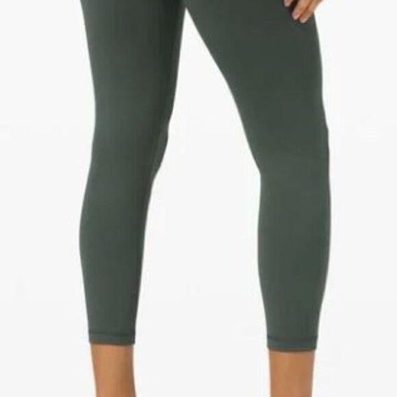 NWT lululemon Base Pace HR Crop 23"  Smoked Spruce - Picture 2 of 2